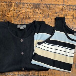 Van Heusen cardigan with matching tank top